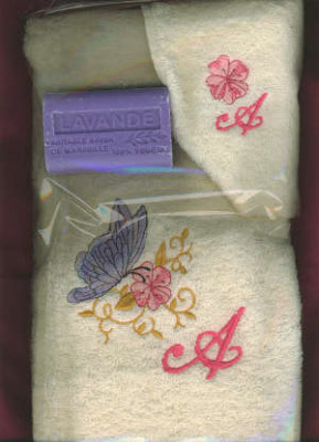 handdoek met vlinder